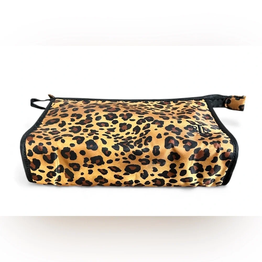 Vintage Lauren Ralph Lauren Cheetah Animal Print Cosmetic/Travel Bag - Picture 9 of 10